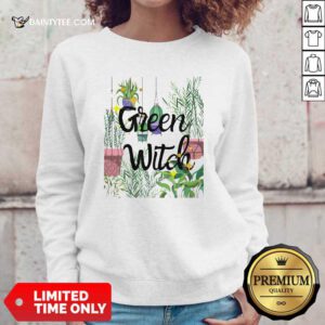 Green Witch Sweatshirt- Design By Daintytee.com