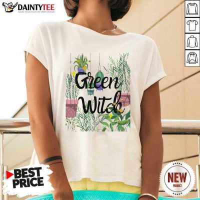 Green Witch V-neck- Design By Daintytee.com
