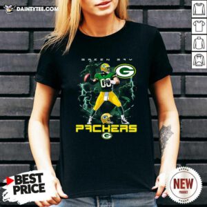 NFL Green Bay Packers End Zone V-neck- Design By Daintytee.com