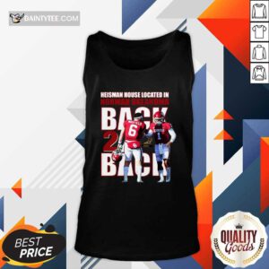 Back And Back Heisman House Located In Norman Oklahoma Mayfield Tank Top- Design By Daintytee.com