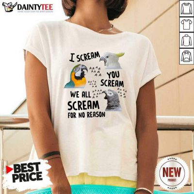 Bird I Scream You Scream We All Scream For No Reason V-neck- Design By Daintytee.com