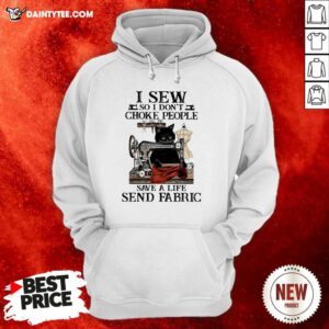Black Cat I Sew So I Don’t Choke People Save A Life Send Fabric Hoodie- Design By Daintytee.com