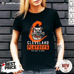 Dawg Pound Cleveland Browns Playoffs The Wait Is Over V-neck- Design By Daintytee.com