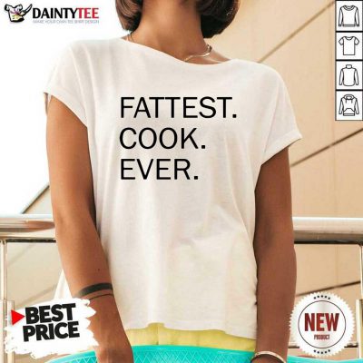 Fattest Cook Ever V-neck- Design By Daintytee.com