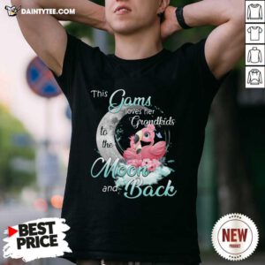 Flamingo This Gams Loves Her Grandkids To The Moon And Back Shirt- Design By Daintytee.com