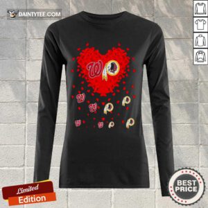 Heart Red Washington And Redskins Team Football Tank Top- Design By Daintytee.com
