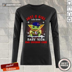 Just A Girl Who Loves Baby Yoda Wear Hat Chicago Cubs Tank Top- Design By Daintytee.com