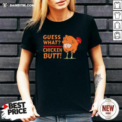 Guess What Chicken Butt Funny Joke V-neck- Design By Daintytee.com