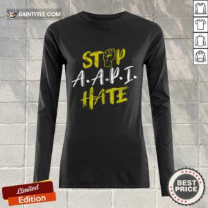 Funny Stop A.A.P.I Hate Hand Surprised Long-sleeved