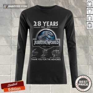 Good 28 Years 1993 2021 Jurassic World Long-sleeved