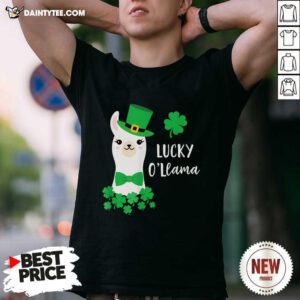Lucky Llama Shamrock St Patrick’s Day Shirt- Design By Daintytee.com