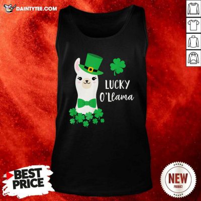 Lucky Llama Shamrock St Patrick’s Day Tank Top- Design By Daintytee.com