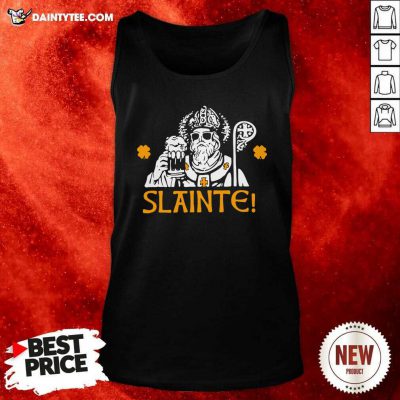 Slainte St Patricks Day Drinking Beer Lover Lucky Shamrock Tank Top- Design By Daintytee.com
