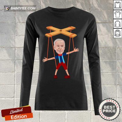 Happy Joe Biden As A Puppet Enthusiastic 2021 Long-sleeved