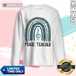Happy Music Teacher Rainbow Caring Loving Dedicated Long-sleeved