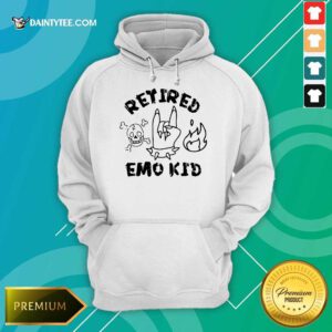 Happy Retired Skull Demons Hand Fire Emo Kid 236 Hoodie