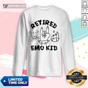 Happy Retired Skull Demons Hand Fire Emo Kid 236 Long-sleeved