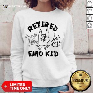 Happy Retired Skull Demons Hand Fire Emo Kid 236 Sweater