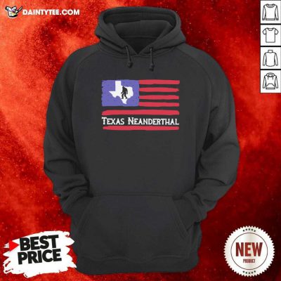 Bigfoot American Flag Texas Neanderthal Hoodie- Design By Daintytee.com