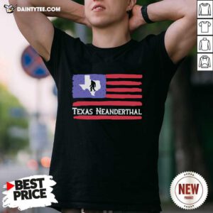 Bigfoot American Flag Texas Neanderthal Shirt- Design By Daintytee.com