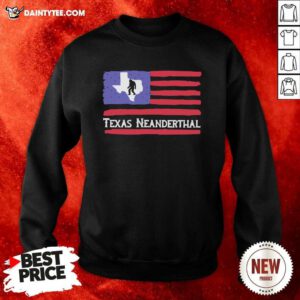 Bigfoot American Flag Texas Neanderthal Sweatshirt- Design By Daintytee.com