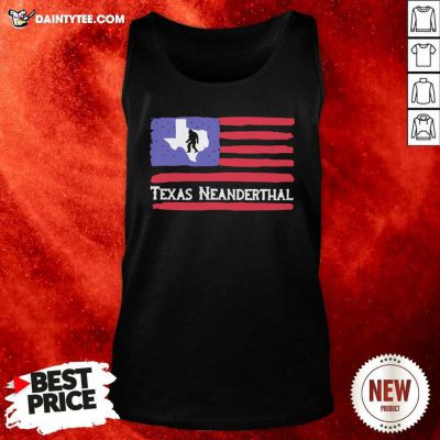 Bigfoot American Flag Texas Neanderthal Tank Top- Design By Daintytee.com