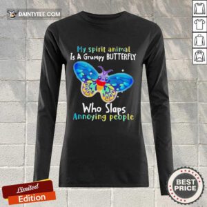 Hot Butterfly My Spirit Animal Is A Grumpy Bee Long-sleeved