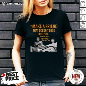 Make A Friend That Doesnt Look Like You You Might Change The World Kareem Abdul-Jabbar V-neck- Design By Daintytee.com