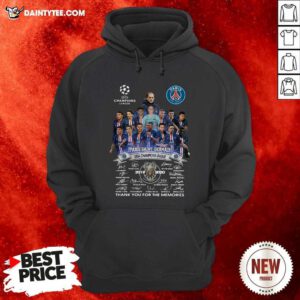 Paris Saint Germain UEFA Champions League 2019 2020 Thank You For The Memories Signatures Hoodie- Design By Daintytee.com