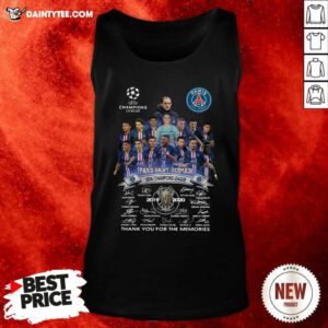Paris Saint Germain UEFA Champions League 2019 2020 Thank You For The Memories Signatures Tank Top- Design By Daintytee.com