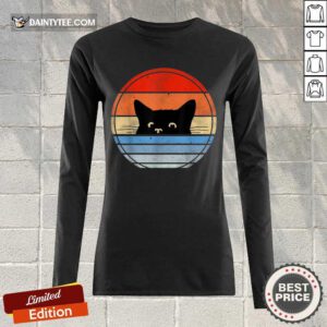 Nice Retro Black Cat Wonderful 5632 Long-sleeved
