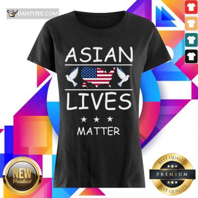 Official Asian Lives Matter American Flag Ladies Tee