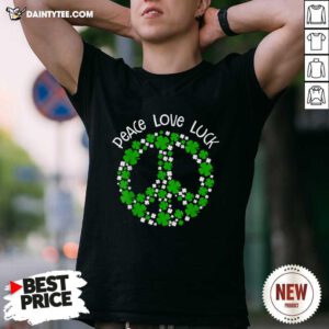 Peace Love Luck St Patrick’s Day Shirt- Design By Daintytee.com