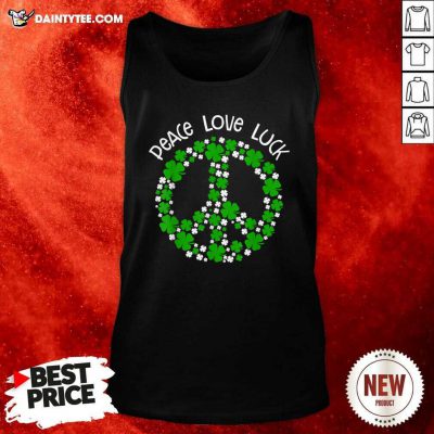 Peace Love Luck St Patrick’s Day Tank Top- Design By Daintytee.com
