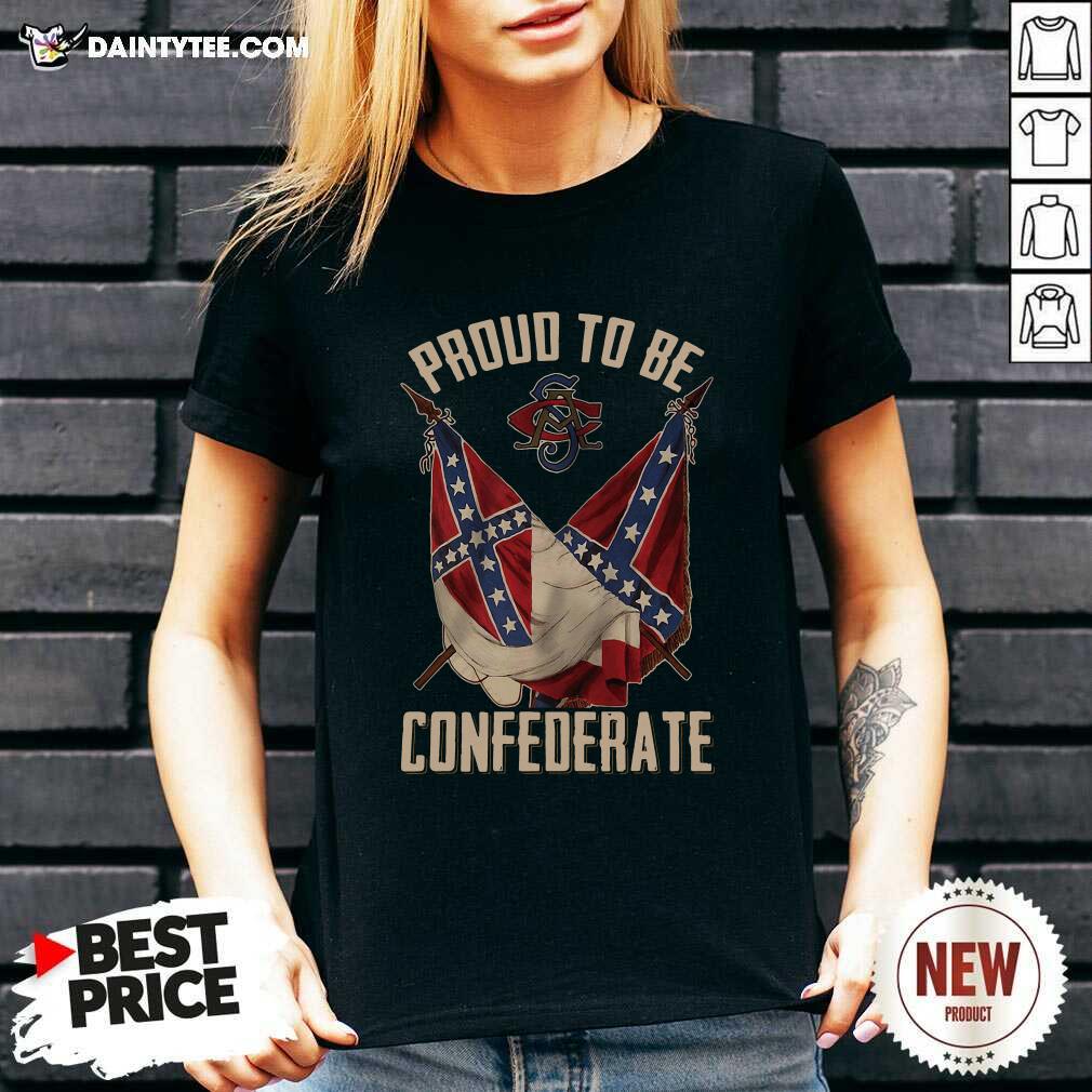 Proud To Be Confederate V-neck Proud To Be Confederate V-neck- Design By Daintytee.com
