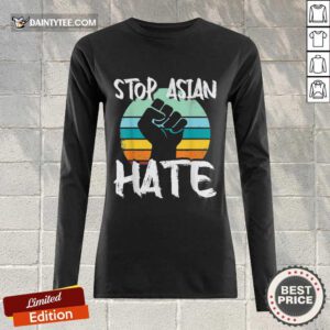 Perfect Stop Asian Hate Hand Vintage Long-sleeved