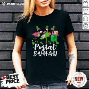 Flamingo Postal Squad V-neck- Design By Daintytee.com