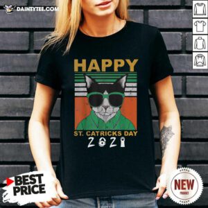 Happy St Catricks Day 2021 Patricks Day Vintage V-neck- Design By Daintytee.com