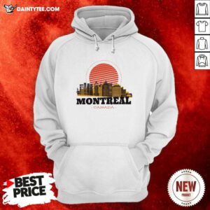 Montreal Canada Skyline Hoodie- Design By Daintytee.com