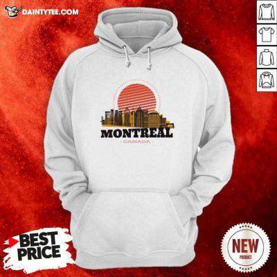 Montreal Canada Skyline Hoodie- Design By Daintytee.com