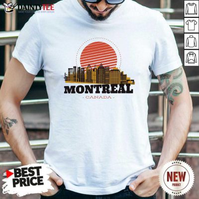 Montreal Canada Skyline Shirt- Design By Daintytee.com