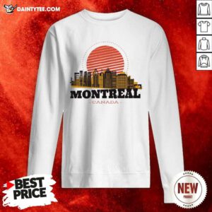 Montreal Canada Skyline Sweatshirt- Design By Daintytee.com