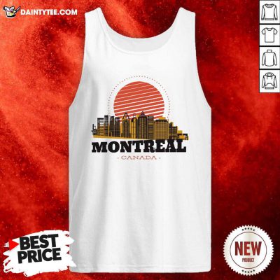 Montreal Canada Skyline Tank Top- Design By Daintytee.com