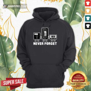 Premium Retro Vintage Never Forget Cassette Tape 23 Hoodie