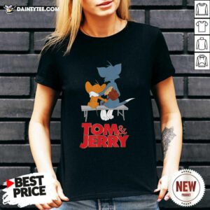 Tom & Jerry Movie Parkbench V-neck- Design By Daintytee.com