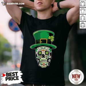 Skull Flower Patrick's Day Shirt- Design By Daintytee.com