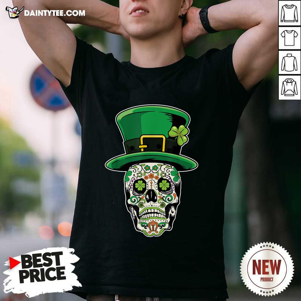 Skull Flower Patrick's Day Shirt- Design By Daintytee.com