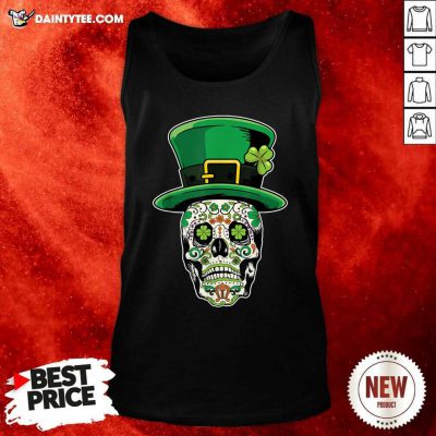 Skull Flower Patrick's Day Tank Top- Design By Daintytee.com