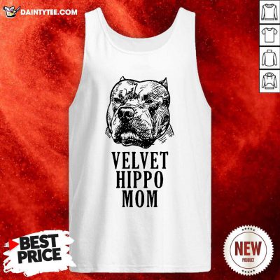 Velvet Hippo Mom Pitbull Tank Top- Design By Daintytee.com