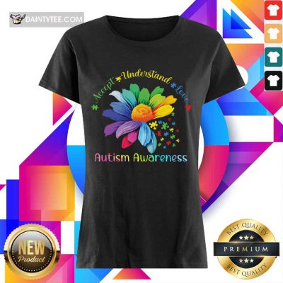 Top Accept Understand Love Autism Awareness Ladies Tee